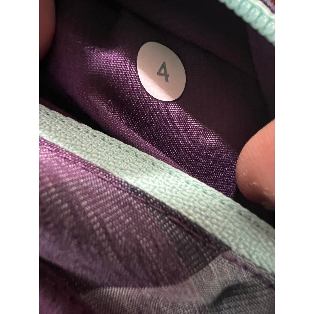 Lululemon Hotty Hot High Rise Plaid Shorts Size 4 Purple Red Activewear 4"inseam - Picture 3 of 6